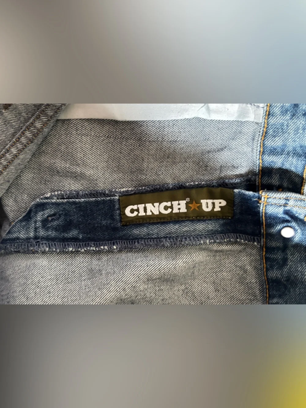 Cinch Jeans Mens 38x34 Straight Leg Blue Denim Western Cowboy Workwear
